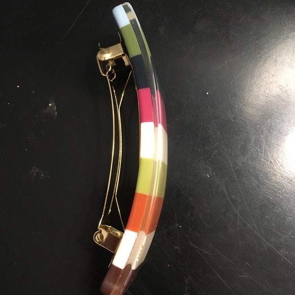 BRAND NEW-Coach Multi-Color Stripe Hair Clips - Picture 7 of 9